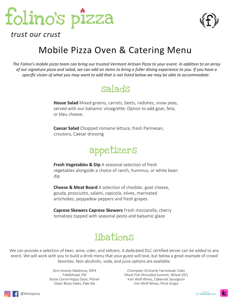 Mobile Oven Menu