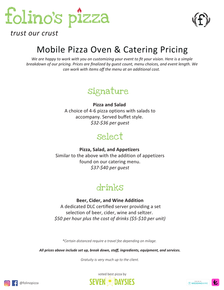 Mobile Oven Menu