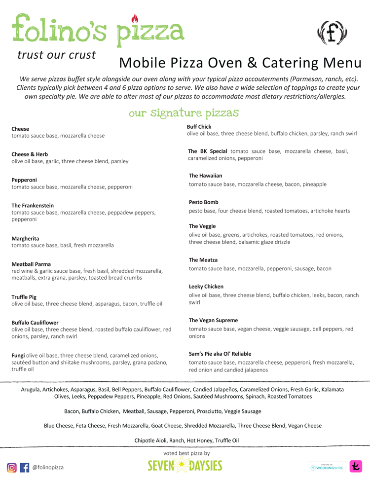 Mobile Oven Menu